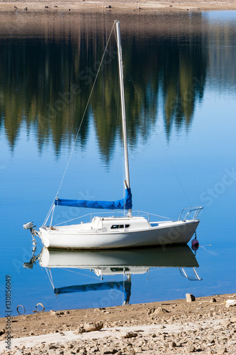 Sailboat Docked at Shore 2