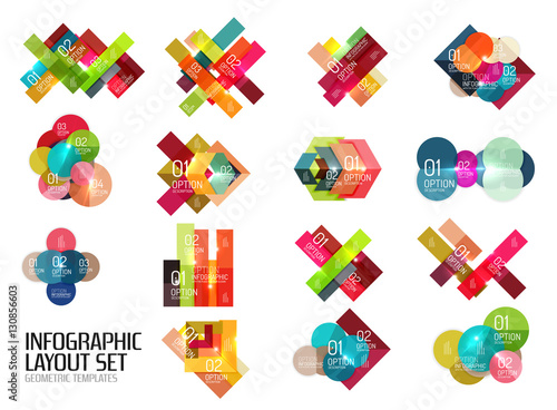 Set of buiness infographics templates