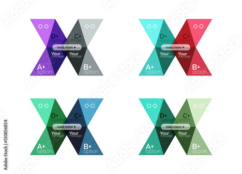 Vector arrow option infographic templates set