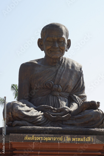 Phra Buddhacharn Toh Phomarangsi, Buddha monk statue in Thailand photo