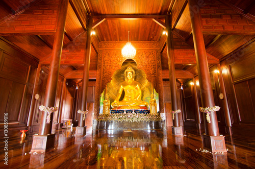 Ancient golden Buddhas at Wat Somdej Phurua Ming Muang, Phurua,