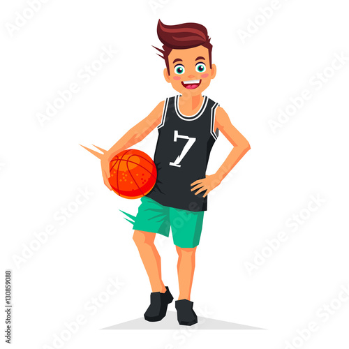 Little kid -  basketball player