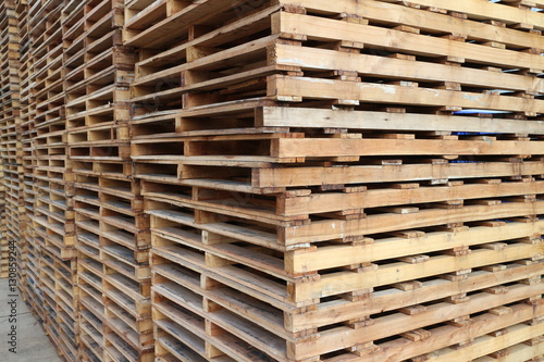 Wood pallet stack