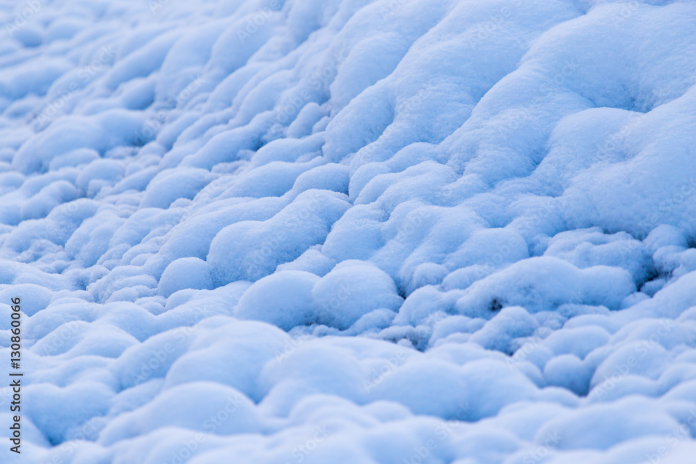 Fototapeta premium blue snow in the morning as a background