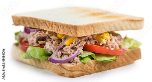 Tuna Sandwich (isolated on white)