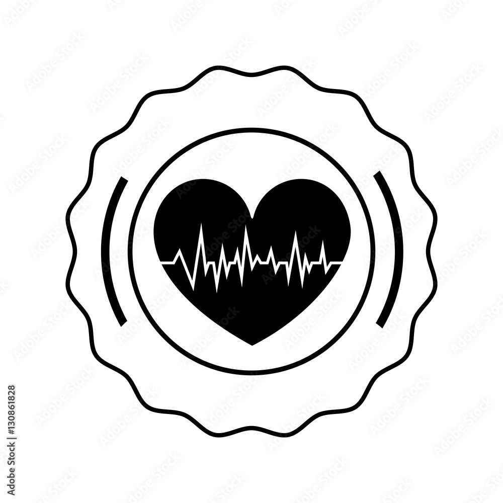 Heart icon. Medical health care hospital and emergency theme. Isolated design. Vector illustration