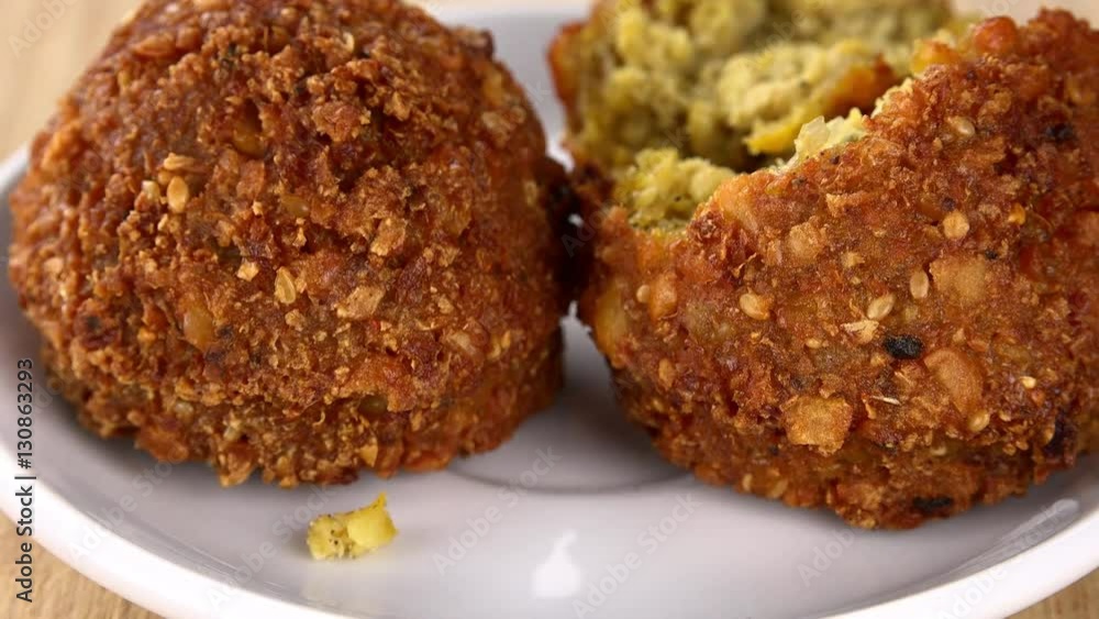 Egyptian Falafel as seamless loopable rotating 4K UHD footage Egyptian Falafel as seamless loopable rotating 4K UHD footage