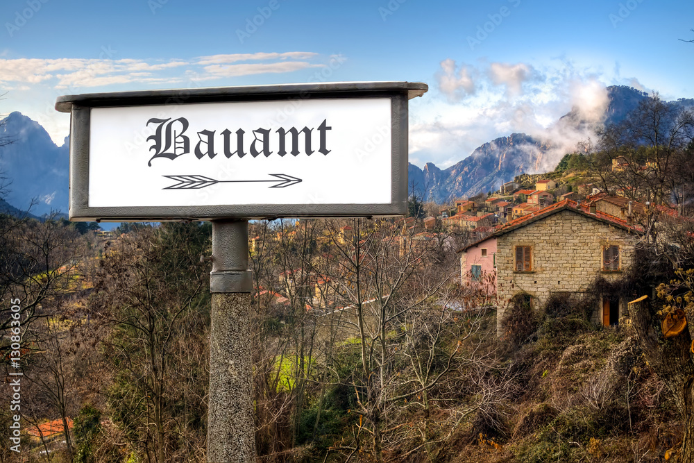 Obraz premium Schild 184 - Bauamt