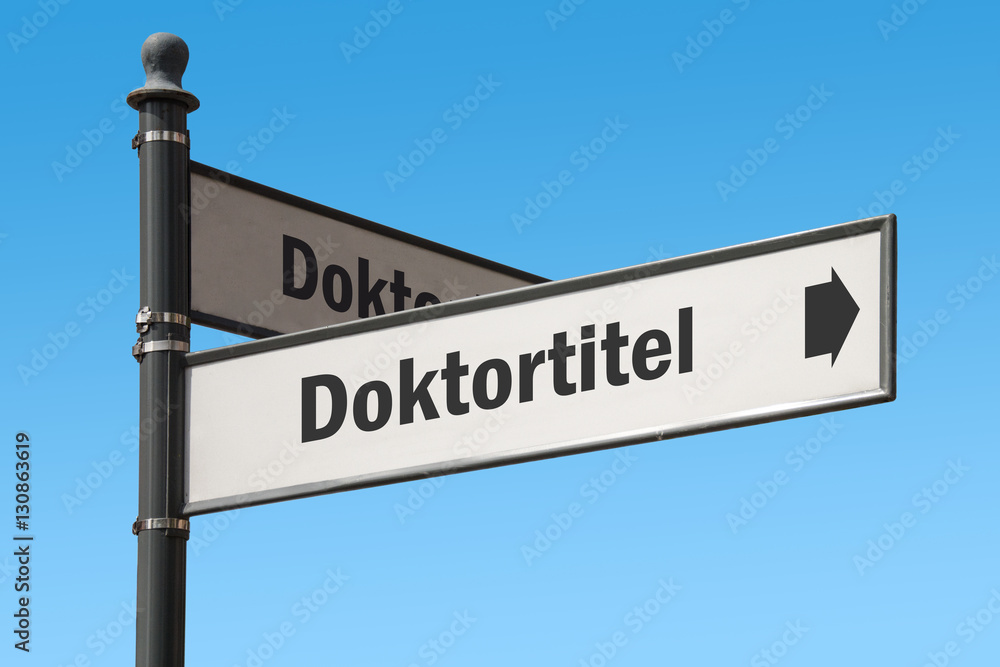 Fototapeta premium Schild 175 - Doktortitel
