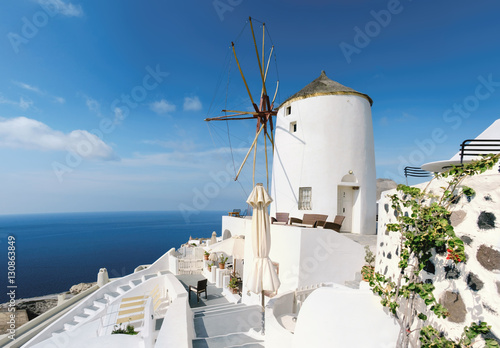 Traditional windmill of Oia, Santorini