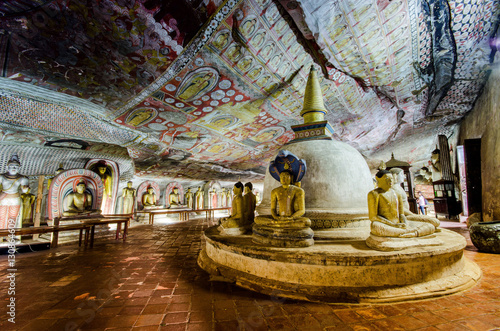 Buddha statues in Dambulla Cave Temple, Srilanka