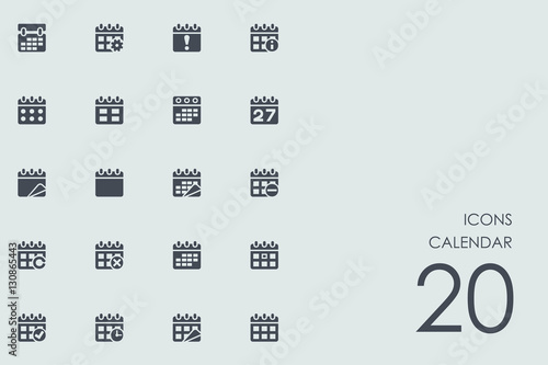 Set of calendar icons