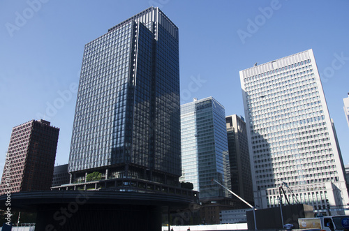 Modren office building and cityscape at marunouchi near JR tokyo