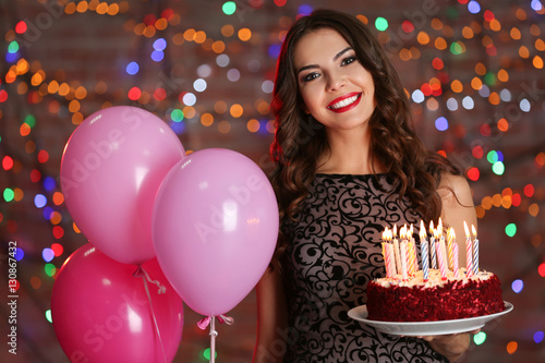 Beautiful young woman with ...