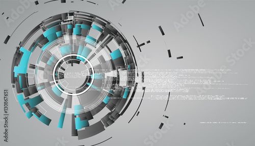 Abstract graphic design, a sense of science and technology background.