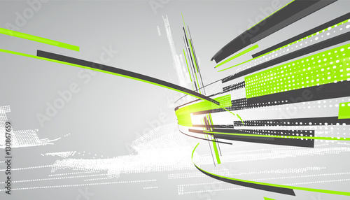 Abstract graphic design, a sense of science and technology background.