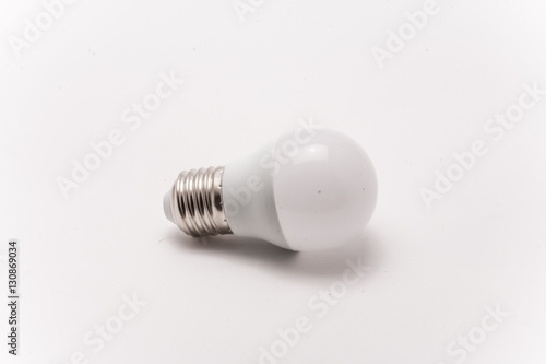 White light bulb isolated on a white background