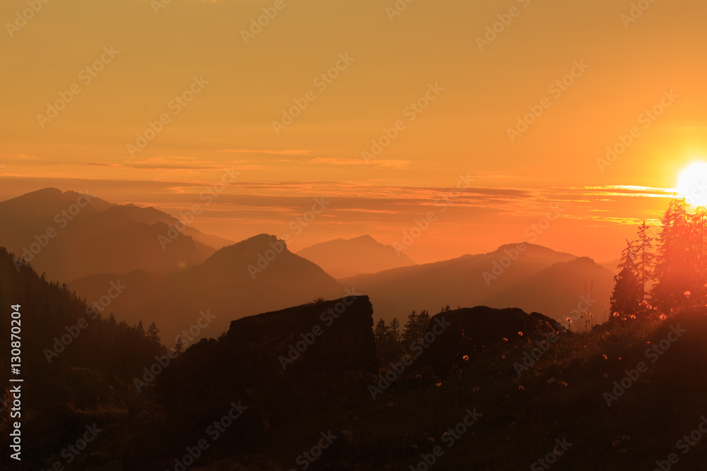 Sonnenuntergang Allgäuer Alpen