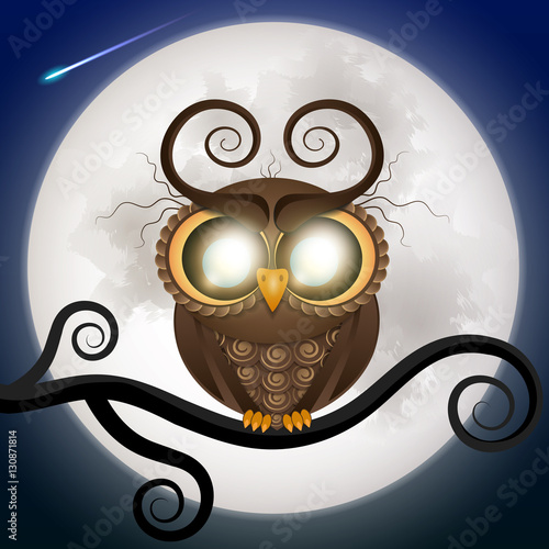 Halloween holiday crazy owl