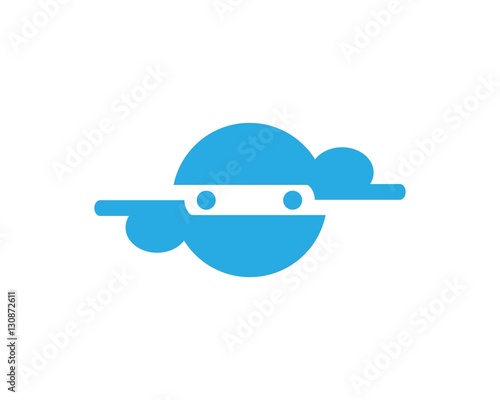 ninja cloud logo icon emblem template 1
