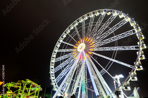 Giant observation wheel of winter wonderland, the Christmas fair in Hyde park in 2016, London