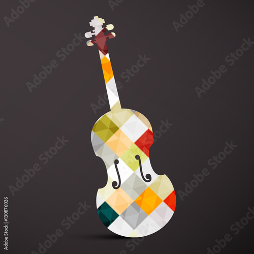 Violin. Abstract Vector Musical Instrument. Music Symbol.