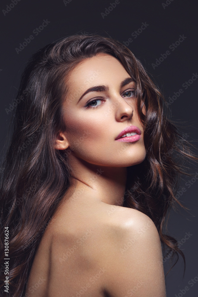 Beautiful girl with long heathy thick hair Beautiful girl with long heathy thick hair