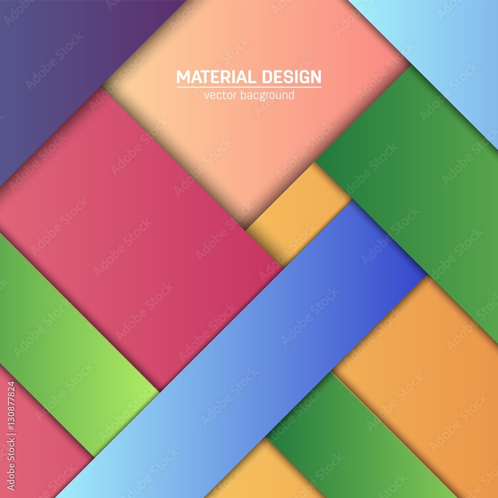 Vector material design background. Abstract creative concept layout template. For web and mobile app, paper art illustration design. style blank, poster, booklet. Motion wallpaper element. Flat ui