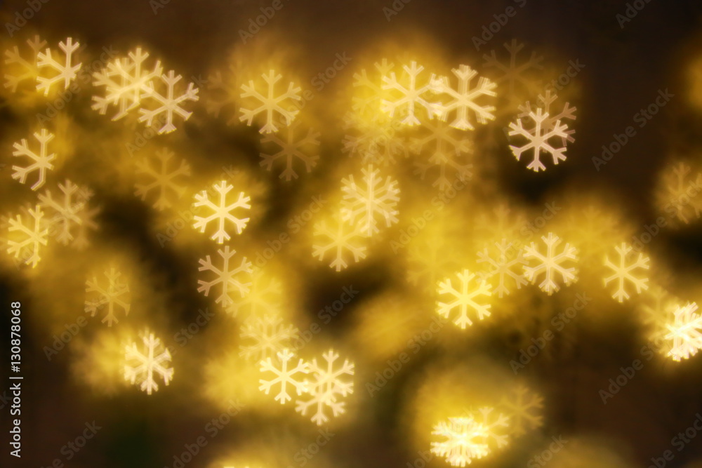 Abstract blue bokeh snowflake light Abstract blue bokeh snowflake light
