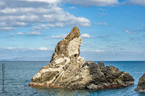 Sicilian rocks and beach 