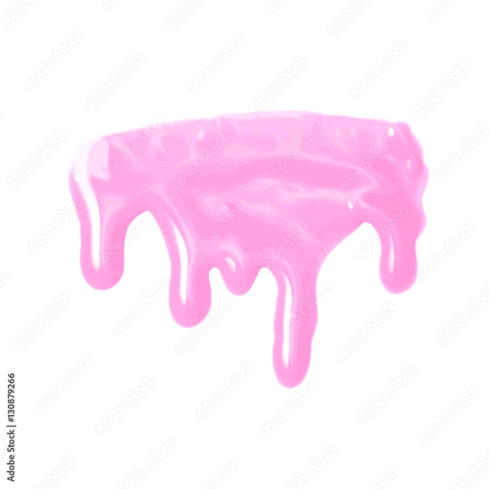 Pink paint (nail varnish) flowed on white background Pink paint (nail varnish) flowed on white background