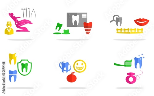 stomatology flat design