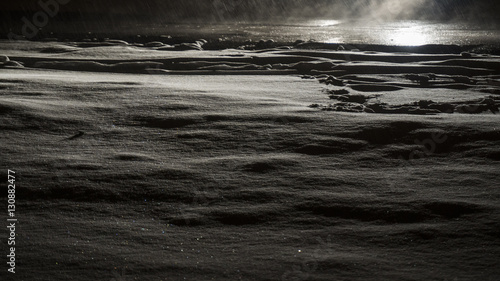 night snow