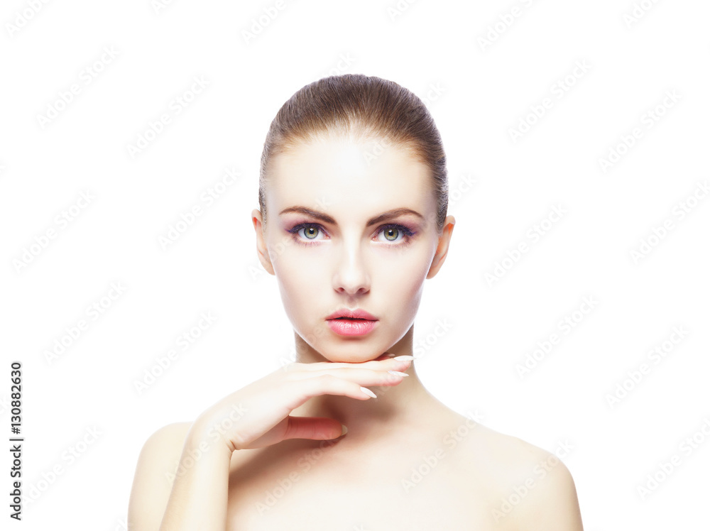 Portrait of a young woman isolated on white Portrait of a young woman isolated on white