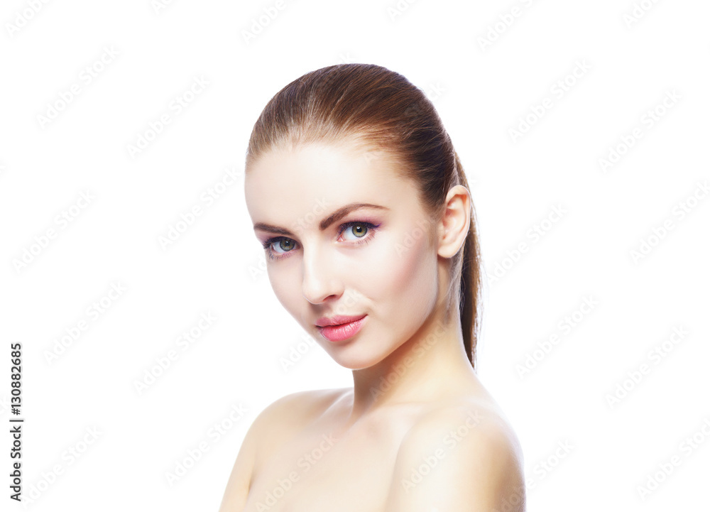 Portrait of a young woman isolated on white Portrait of a young woman isolated on white