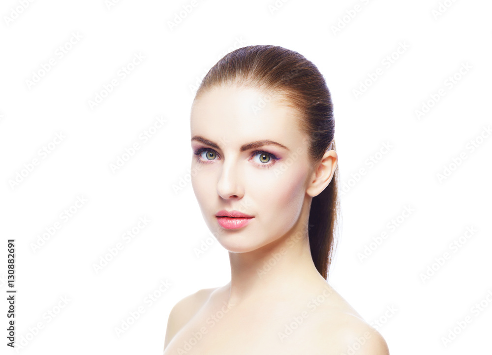 Portrait of a young woman isolated on white Portrait of a young woman isolated on white