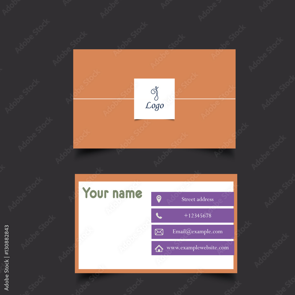 Business Card Template Stock Vector Adobe Stock Business Card Template Stock Vector Adobe Stock
