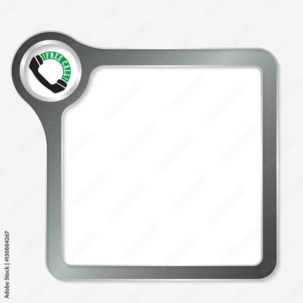 Vector black box for your text and the words free call Vector black box for your text and the words free call