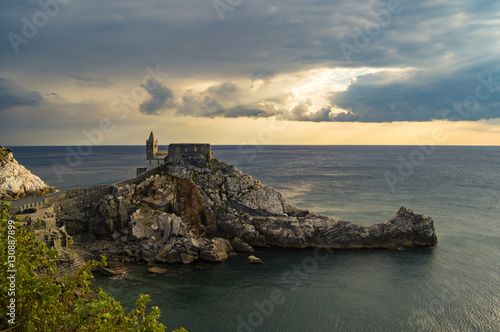 castle on a rock in Portovenere, Liguria