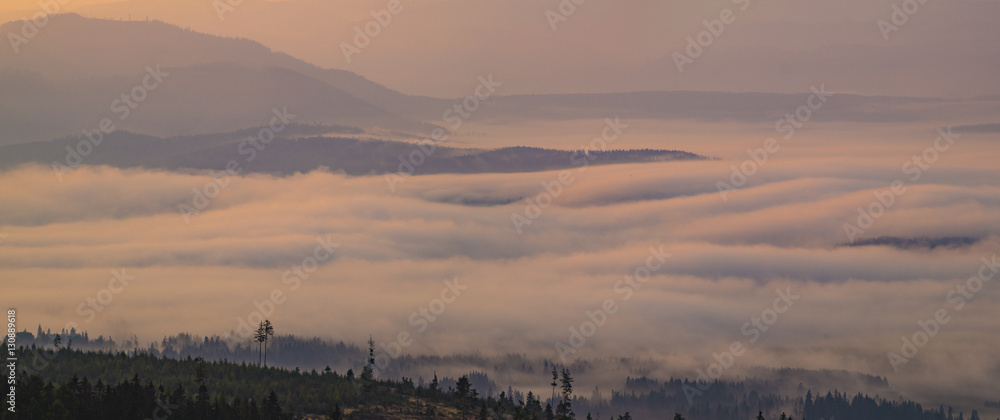 morning fog in Slovak mountains