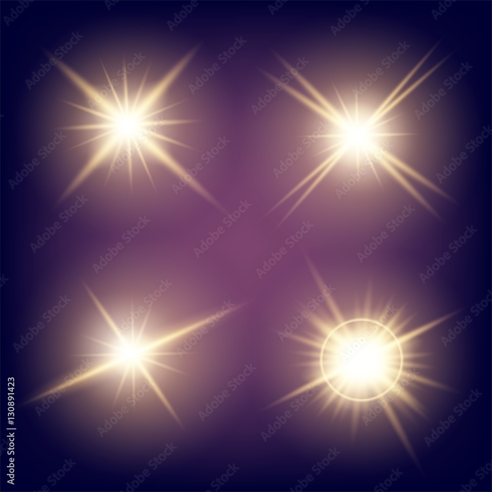 Creative concept Vector set of glow light effect stars bursts with sparkles isolated on black background. For illustration template art design, banner for Christmas celebrate, magic flash energy ray Creative concept Vector set of glow light effect stars bursts with sparkles isolated on black background. For illustration template art design, banner for Christmas celebrate, magic flash energy ray