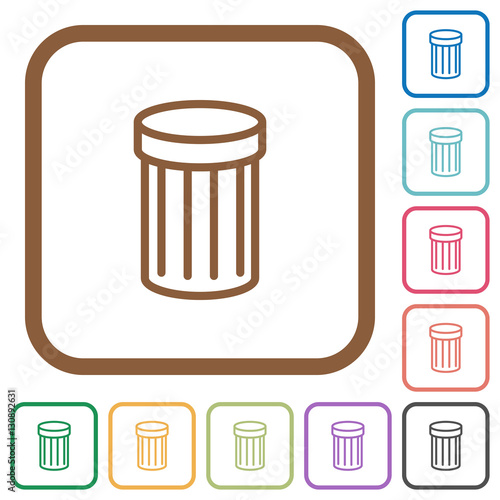 Trash simple icons