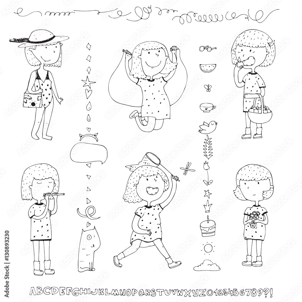 Premium Vector  Clothes on a rope in doodle style vector