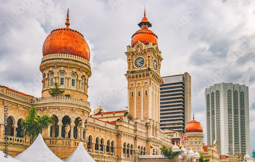 Bangunan Sultan Abdul Samad located along Jalan Raja in front of the Dataran Merdeka or Independence Square. The building serves as the backdrop for important events and parades