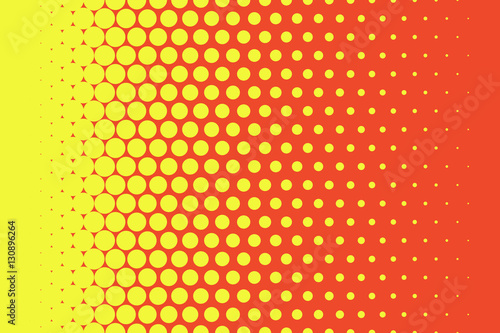 Yellow dots on red background