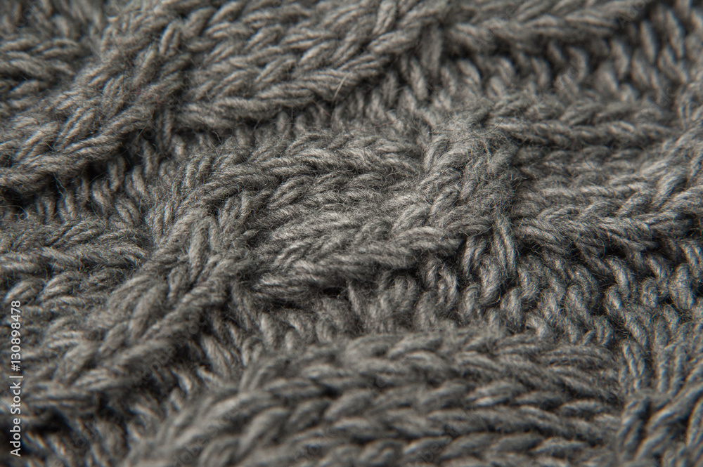 texture of gray wool sweater