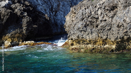 Cliffs, sea and caves