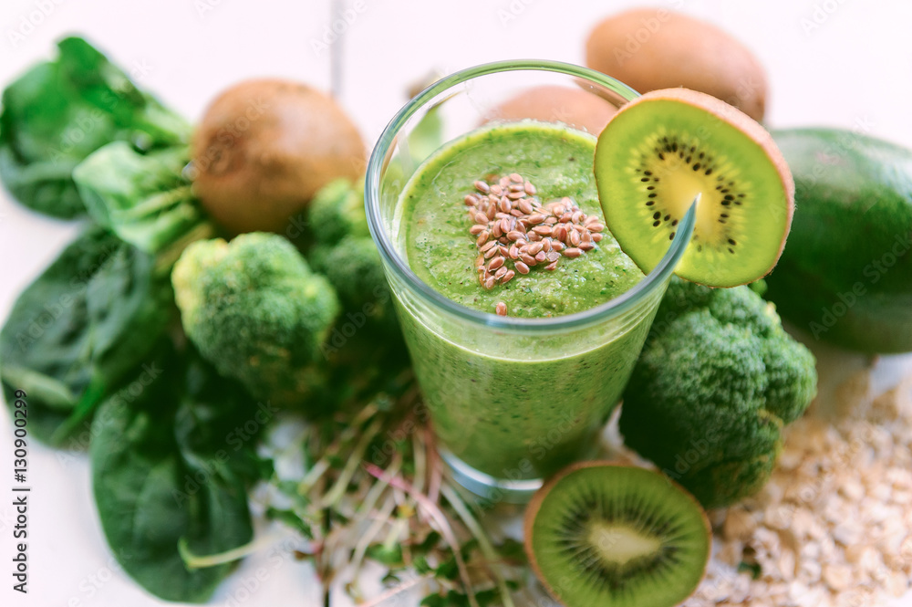 fresh and tasty green smoothie with ingredients fresh and tasty green smoothie with ingredients