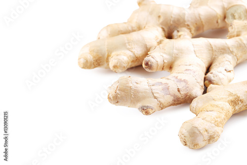 Ginger root isolated on a white