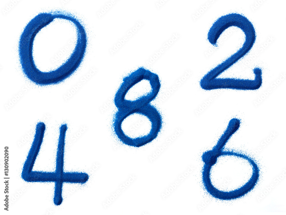 Even number isolated on white background. Even number isolated on white background.